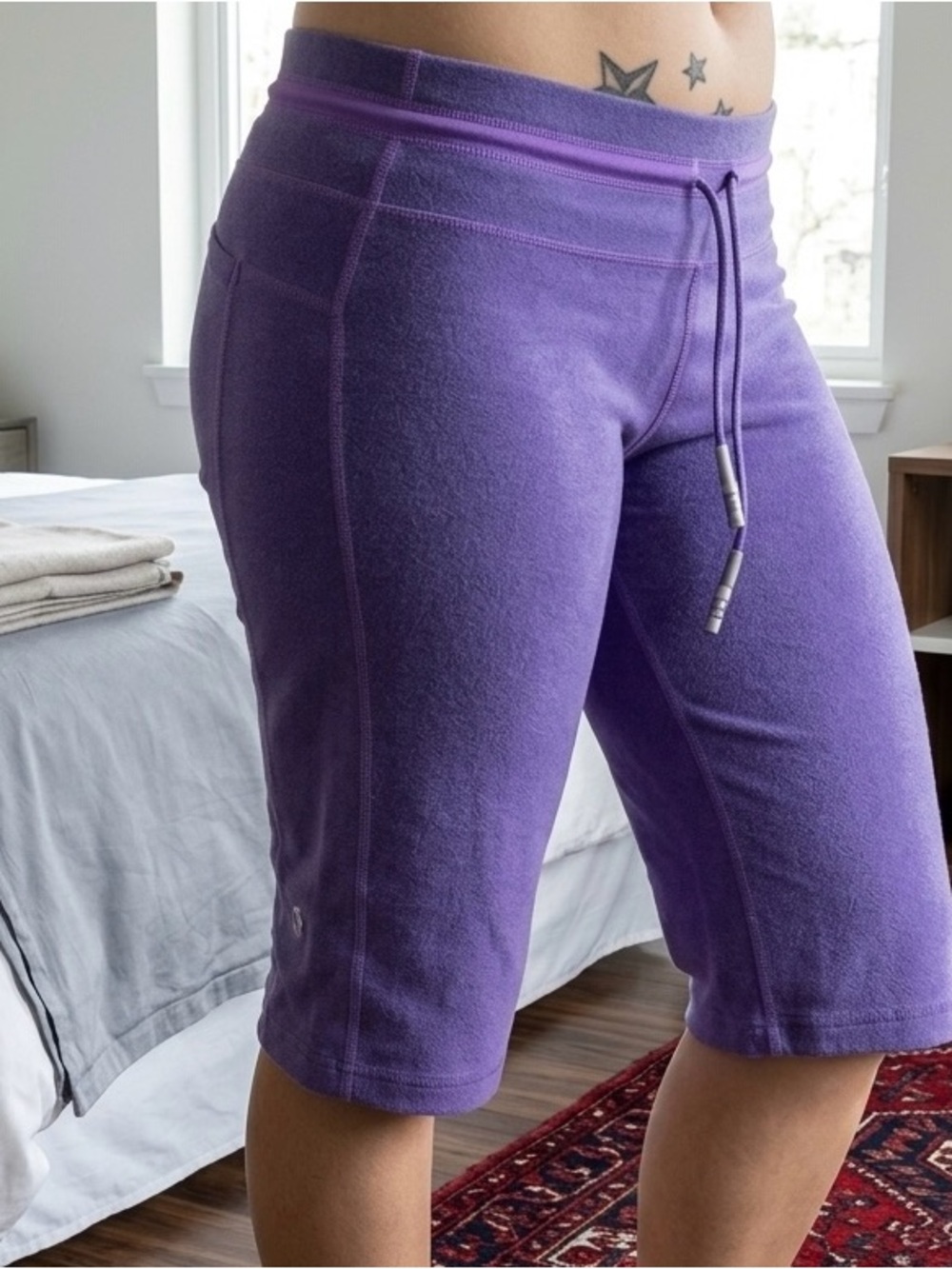 lululemon athletica Purple Mid-Length Drawstring Bermuda Shorts